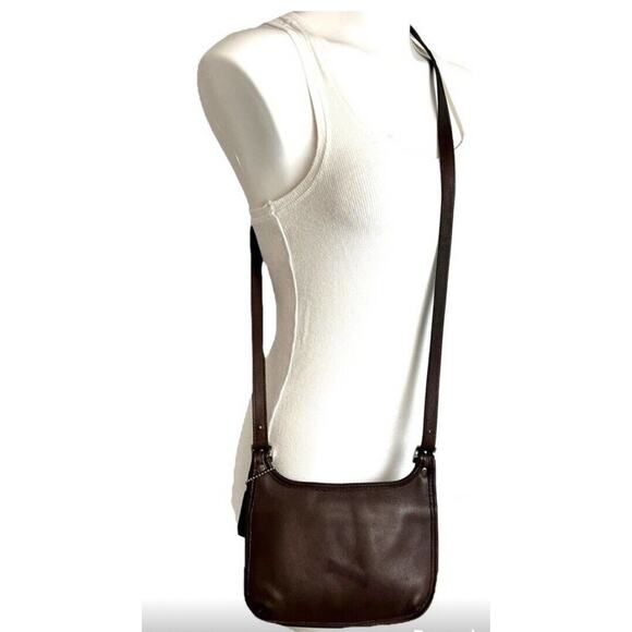 COACH Pocketbook Vintage Brown Leather Crossbody Bag Authentic Flap Close 9142 - Picture 1 of 15